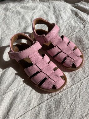 Camper Kids Pink Leather Fisherman-Style Sandals